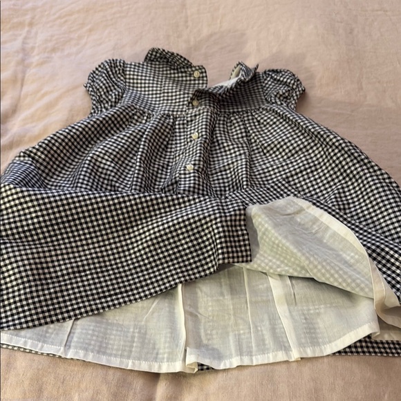 Pottery Barn kids girls silk Classic Black and White Checkered Kids Dress 36 mos - Picture 8 of 8